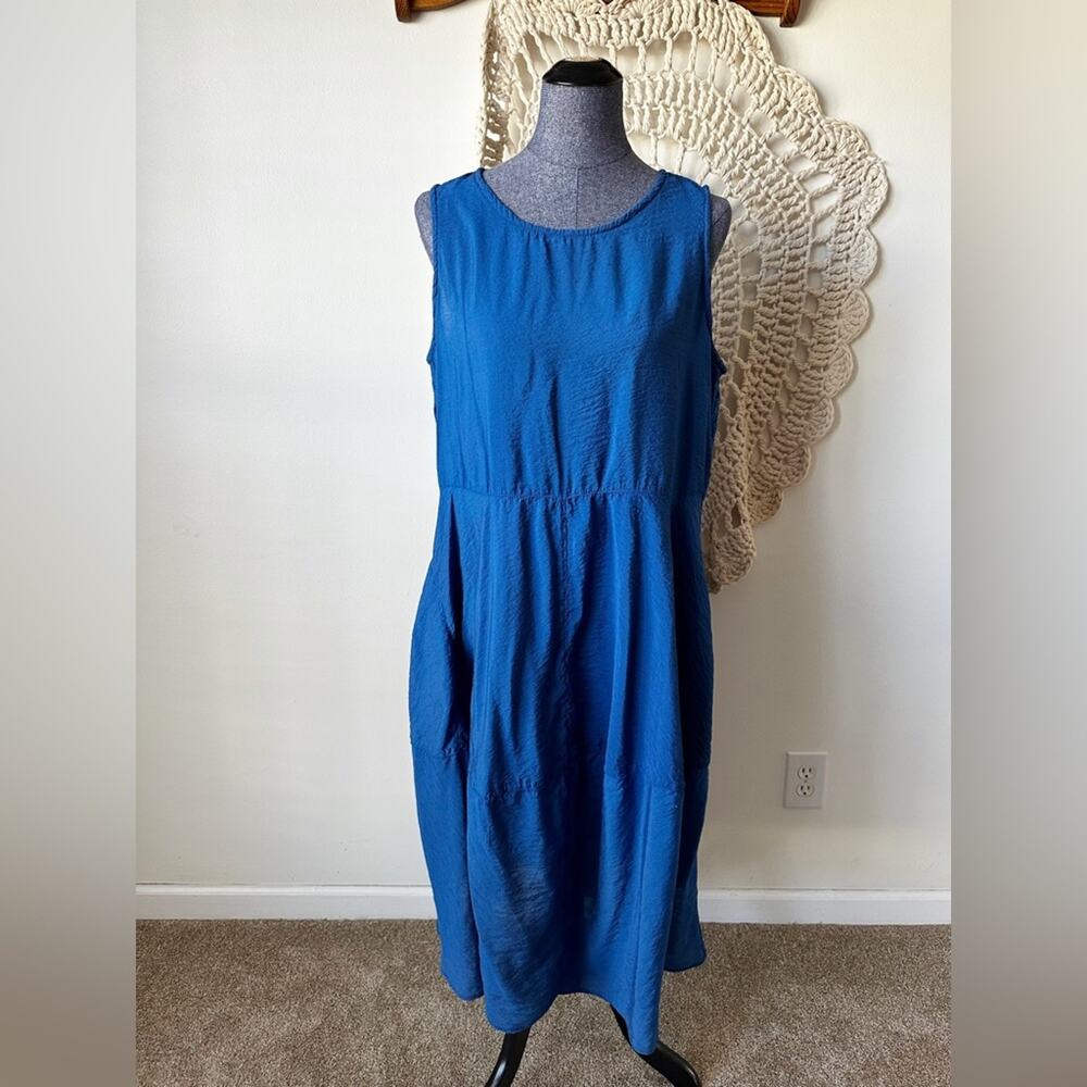 Cut Loose Blue Lagenlook Midi Dress Size Large